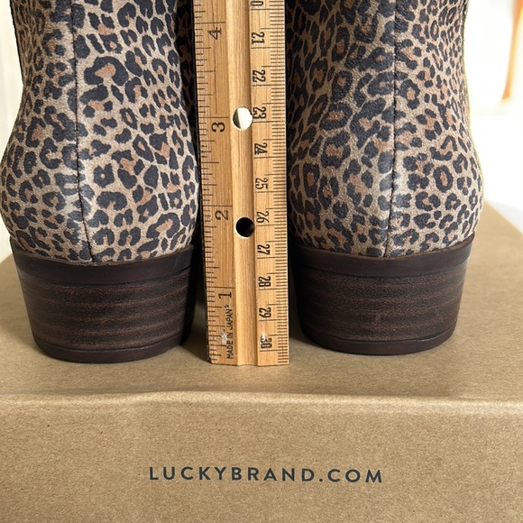 NWT Lucky Brand Bashina Leopard Ankle Boots Size 8 - Picture 7 of 9